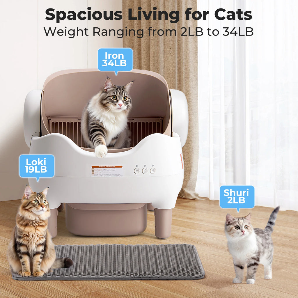Automatic Cat Litter Box with APP Control