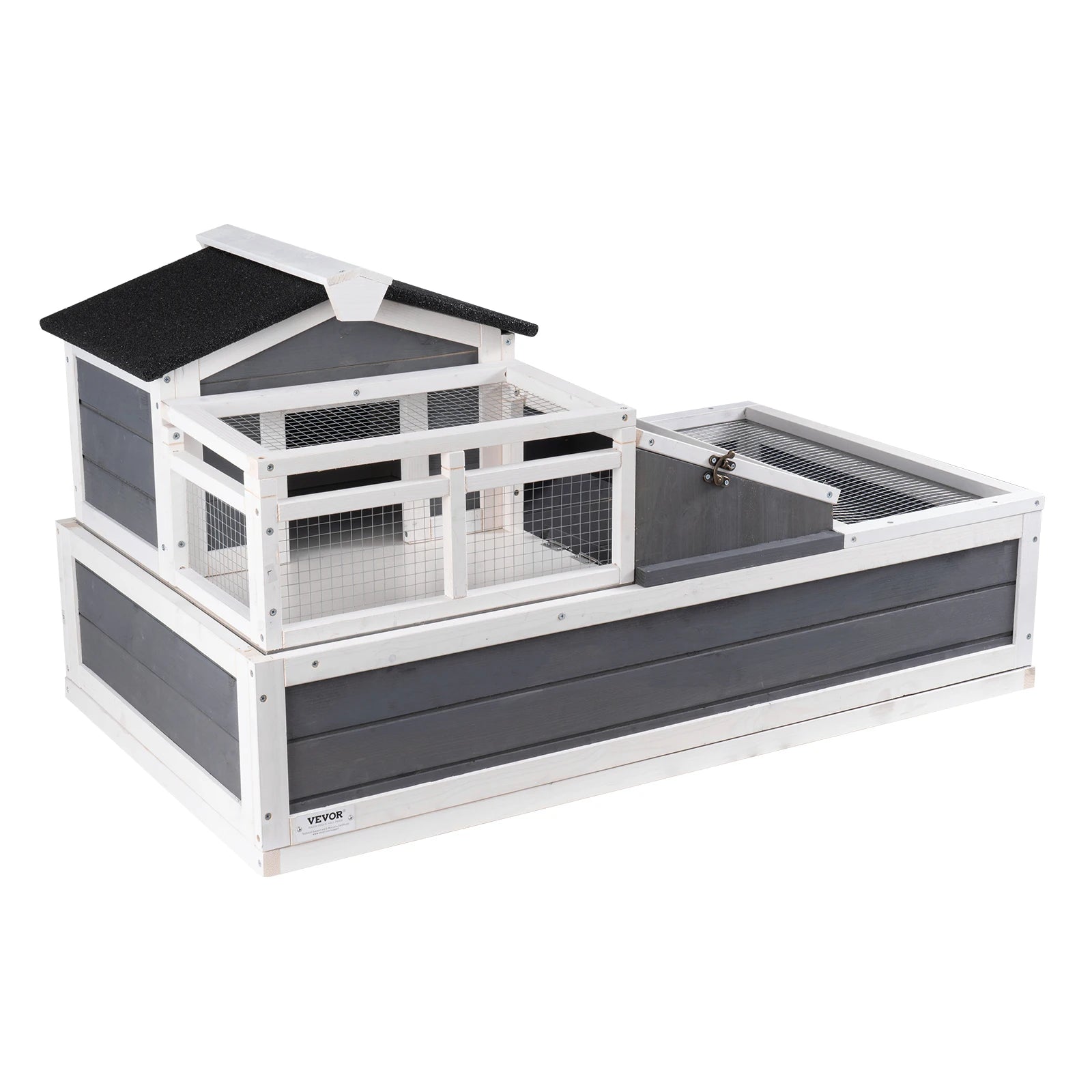 2-Story Wooden Habitat House with Adjustable Ramp