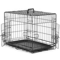 48 In Double Door Folding Metal Dog Cage