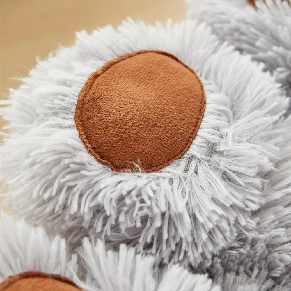 Dog Cat Paw Bed Fluffy Pet Bed
