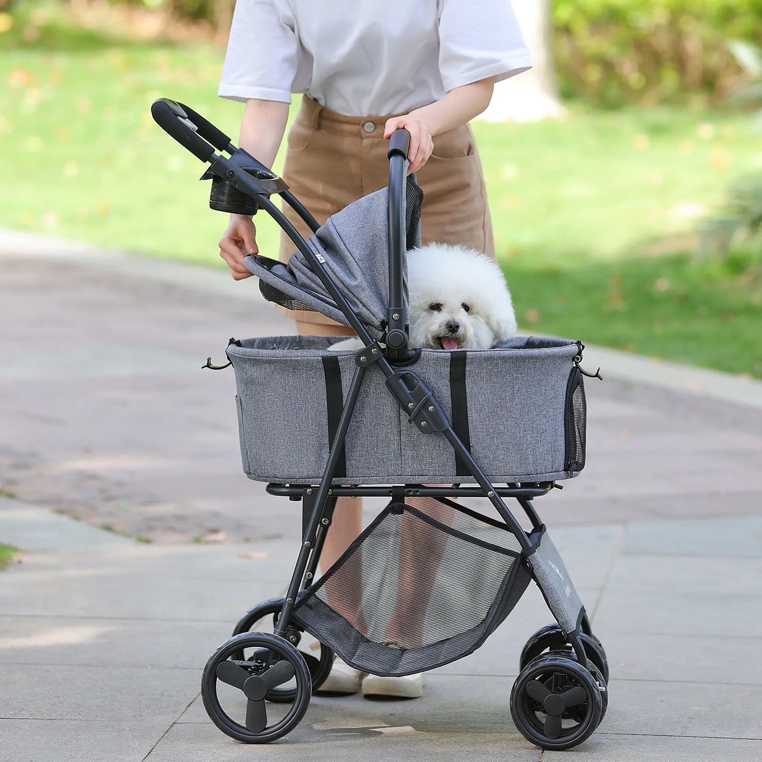 3 in 1 Pet Stroller with Removable Carrier