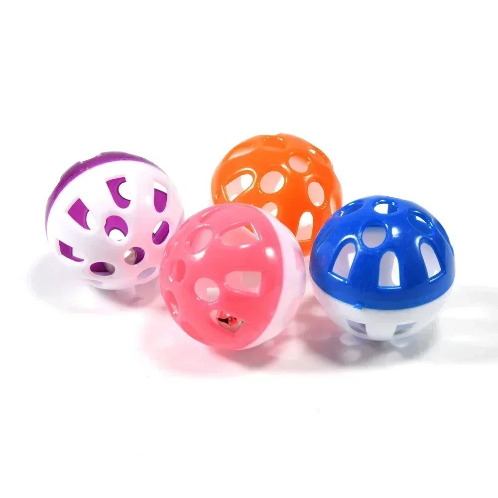 10pcs Colorful Rolling Bell Balls Pet Toy