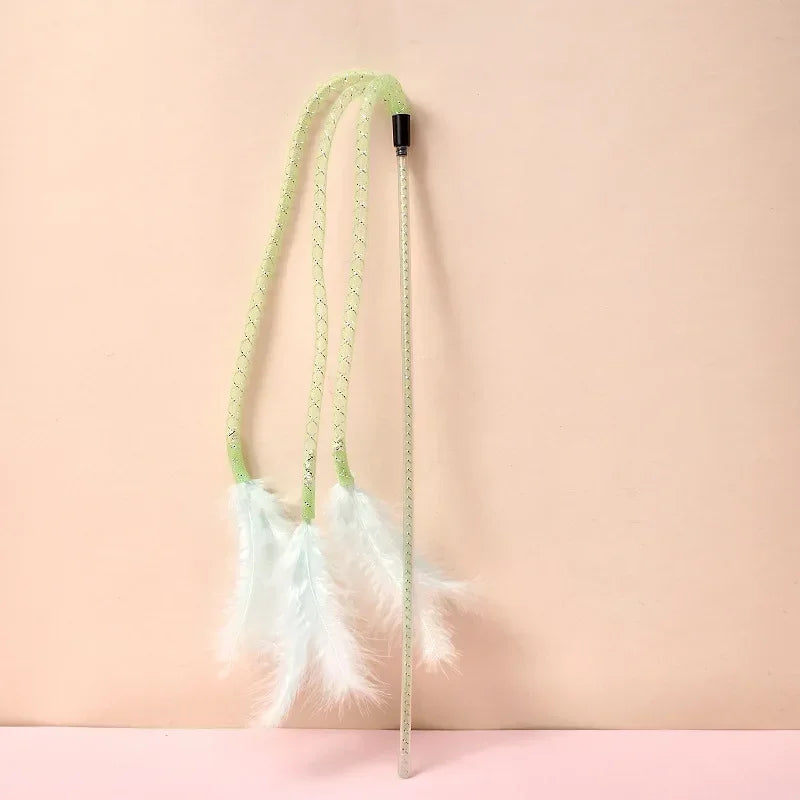 Feather Toys for Cats Playing Stick