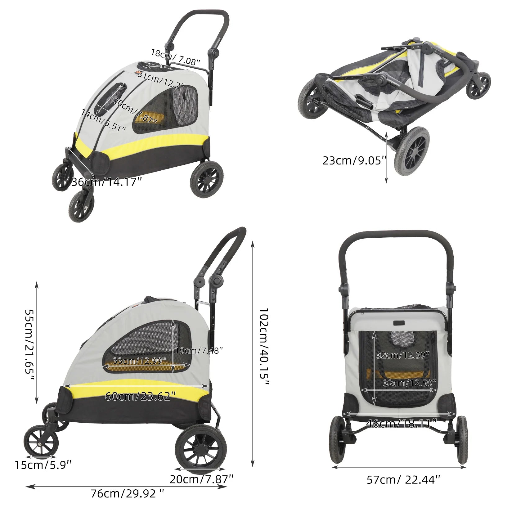 Durable Outdoor Small Dog & Cat Walking Stroller
