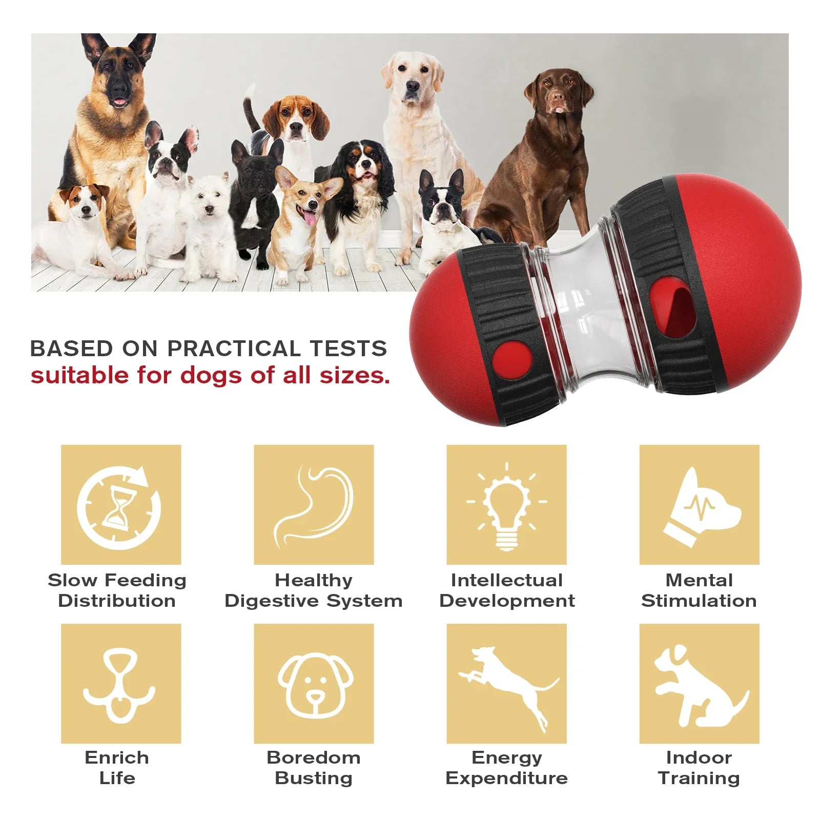 Pet Dog Cat Interactive Slow Feeder Ball