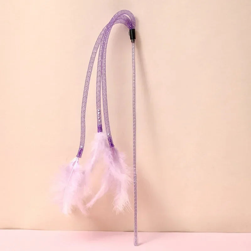 Feather Toys for Cats Playing Stick