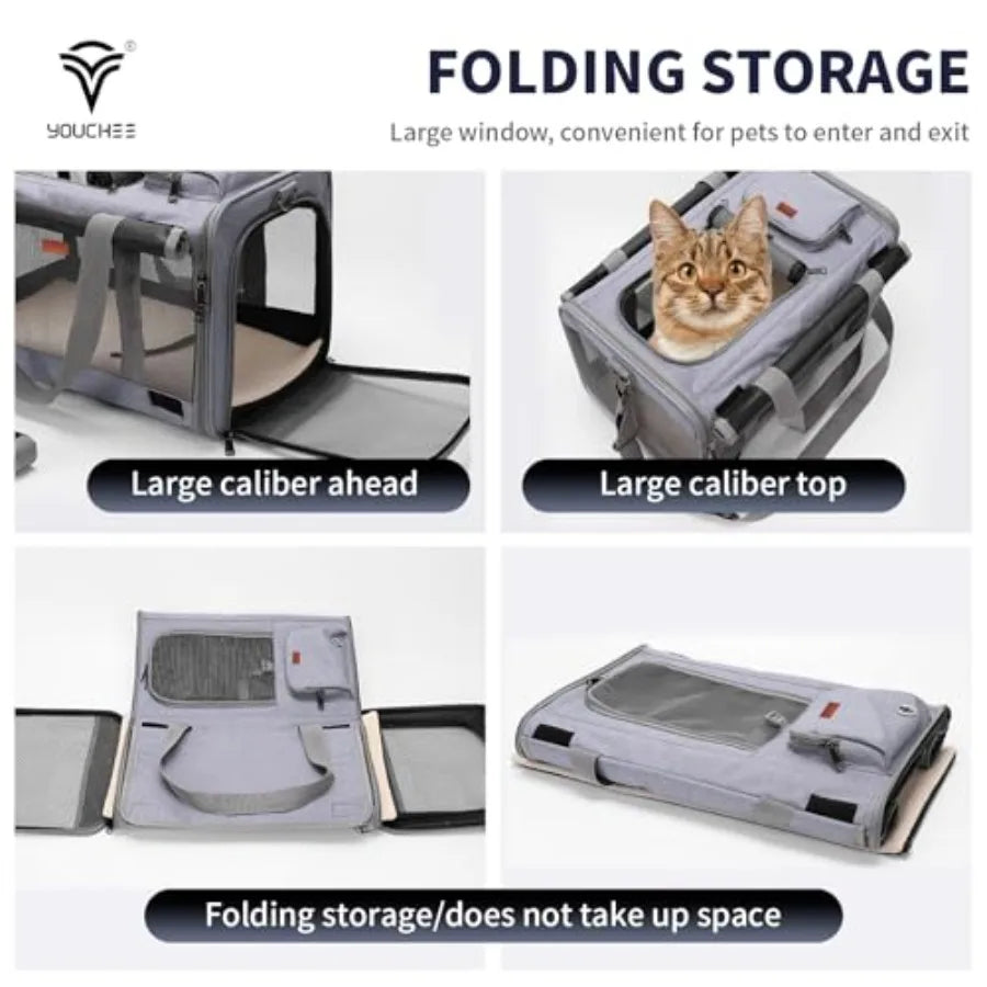19x10.5x11.5 Soft Sided Collapsible Pet Dog Cat Carrier