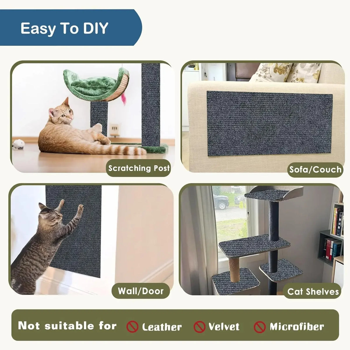 Self-Adhesive Cat Scratching Sofa Furniture Protector