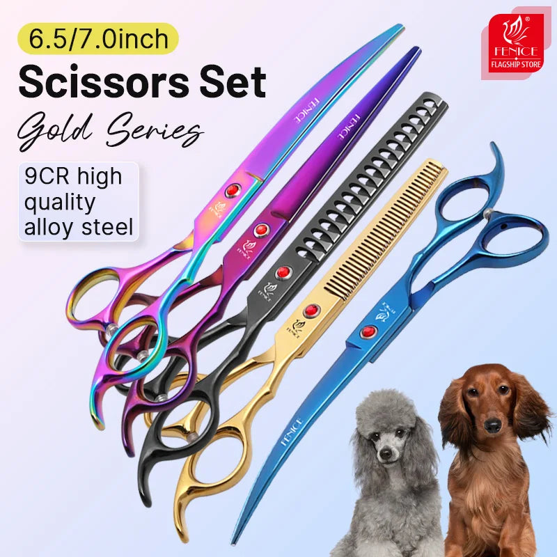 6.5/7.0 Inch Rainbow Pet Grooming Scissors