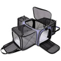 Pet Dog Cat Expandable Carrier Bag with Fleece Pad Airline Approved