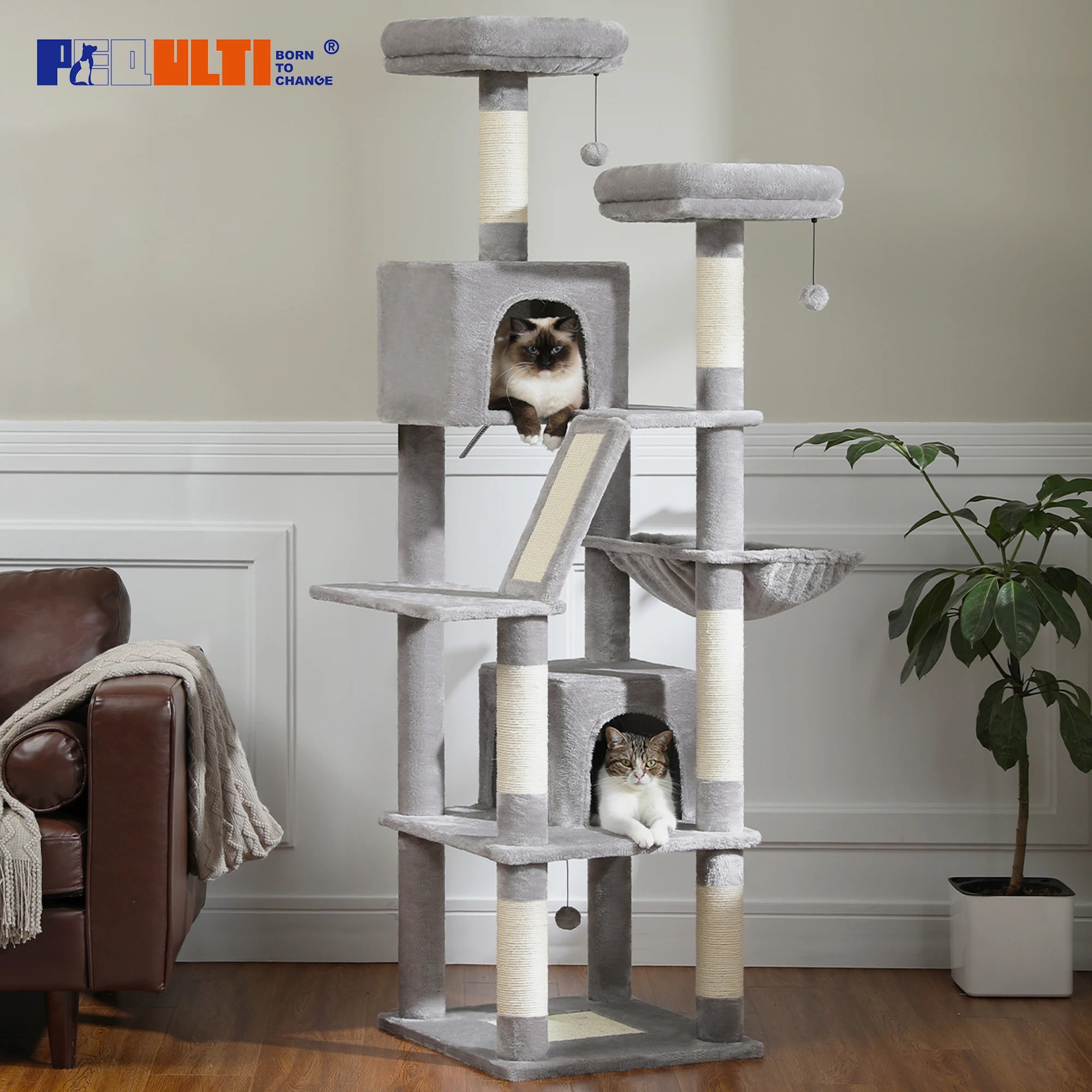Large Multi-Level Cat Tree Tall Tower