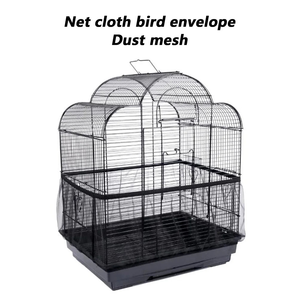 Bird Cage Cover Nylon Mesh Seed Catcher