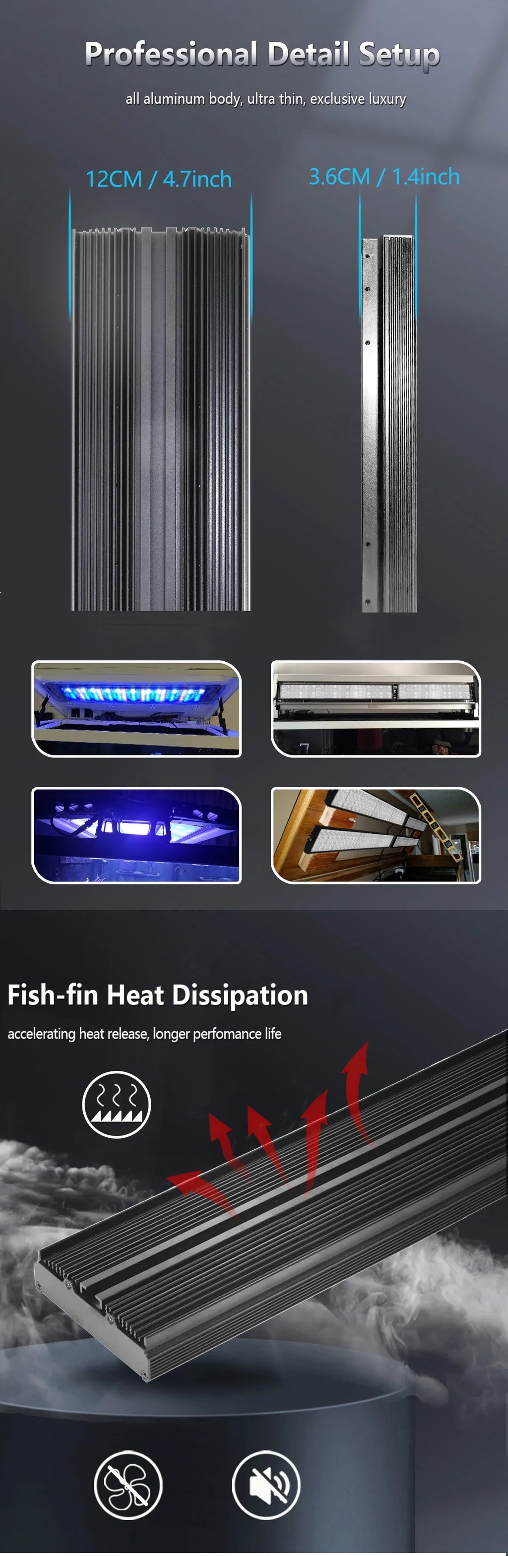 WiFi App Controlled Full Spectrum LED Aquarium Light