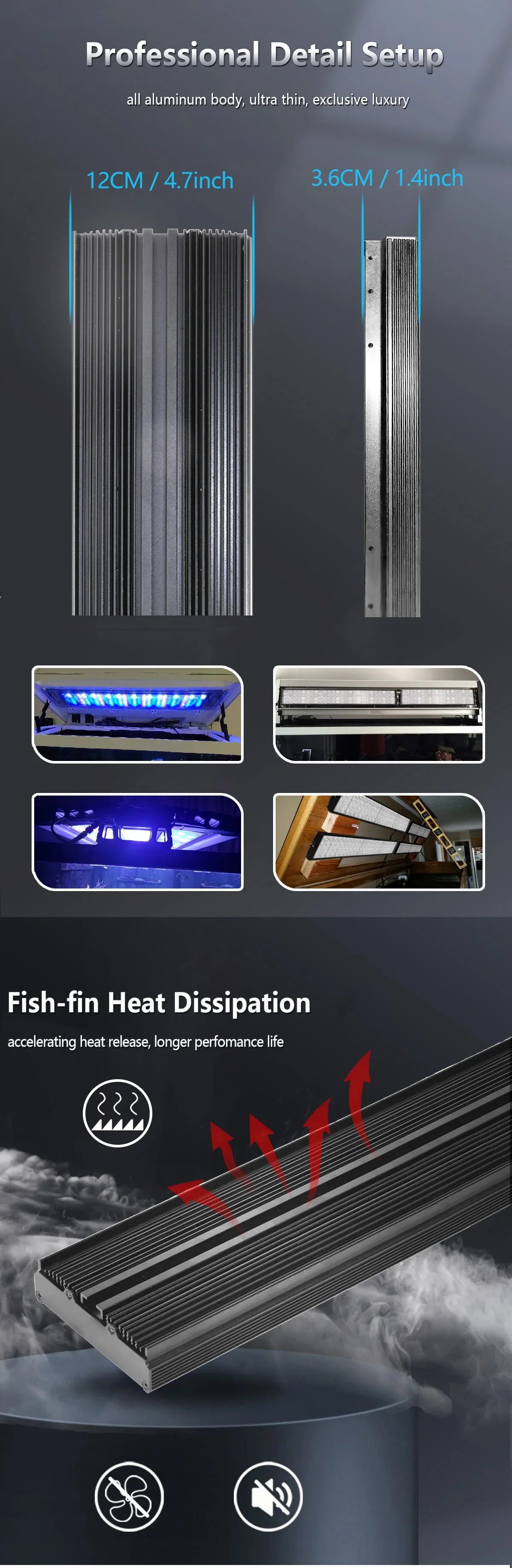 WiFi App Controlled Full Spectrum LED Aquarium Light