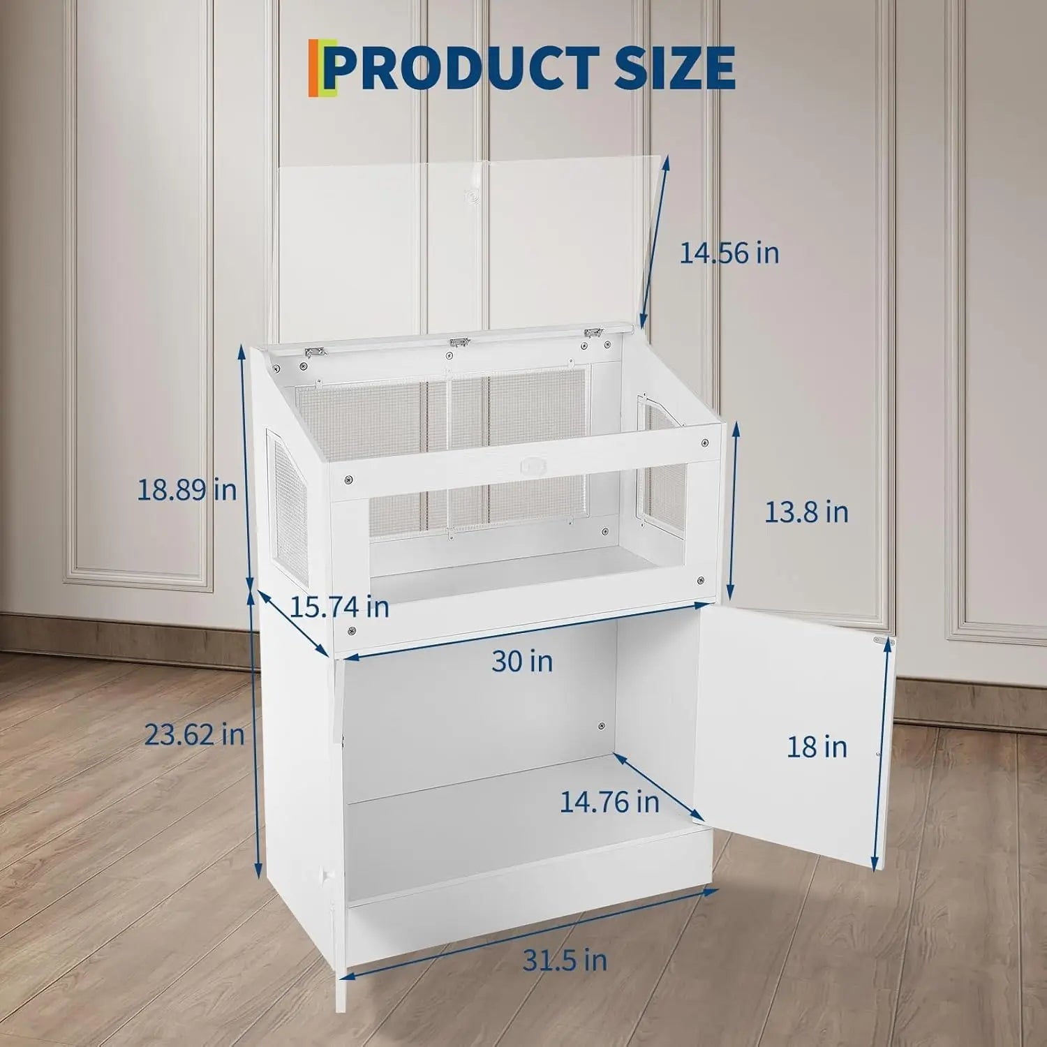 Small Animals Cage with Storage Cabinet