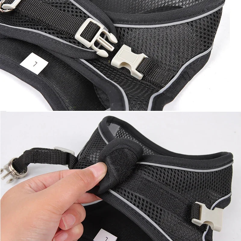Adjustable Dog Cat Harness Vest Pet Leash