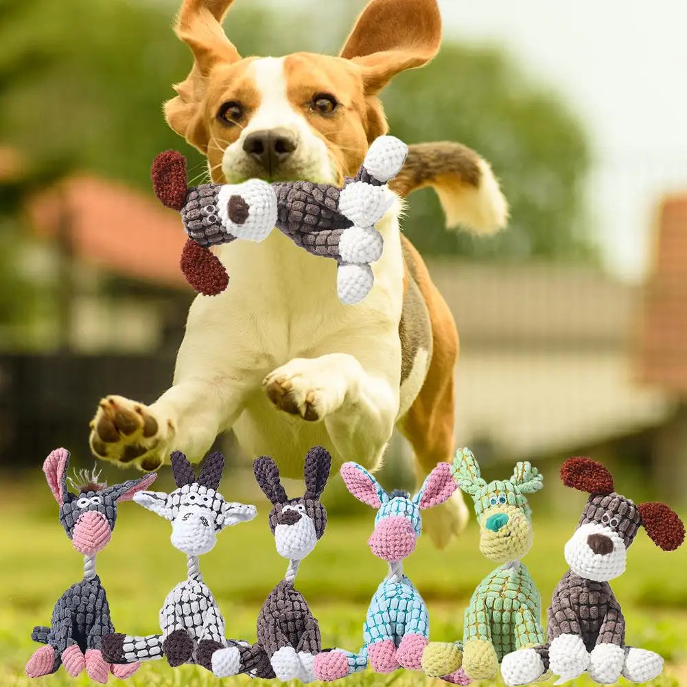 Plush Squeaky Puppy Chew Toy Companion