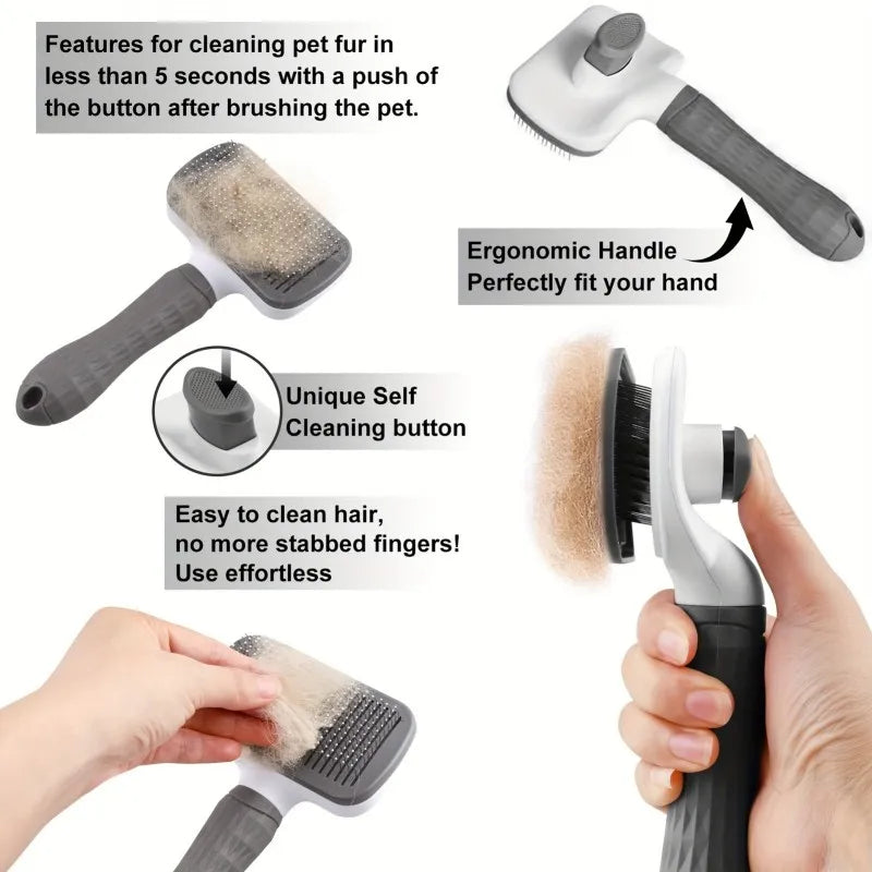 Dual-Use Dog Cat Hair Grooming Brush