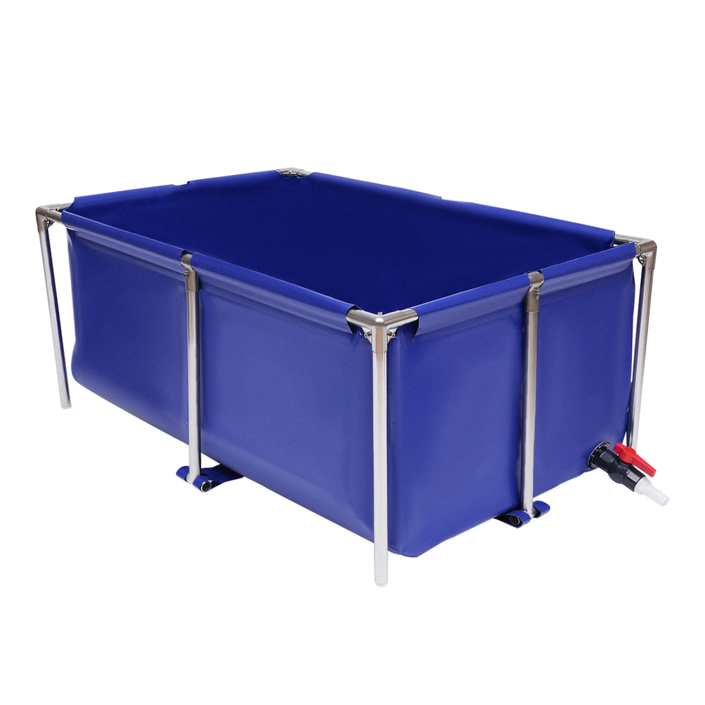 Aquarium Fish Tank Canvas Blue Cuboid Above Ground Pond