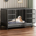 48-Inch Heavy-Duty Dog Crate with Wheels