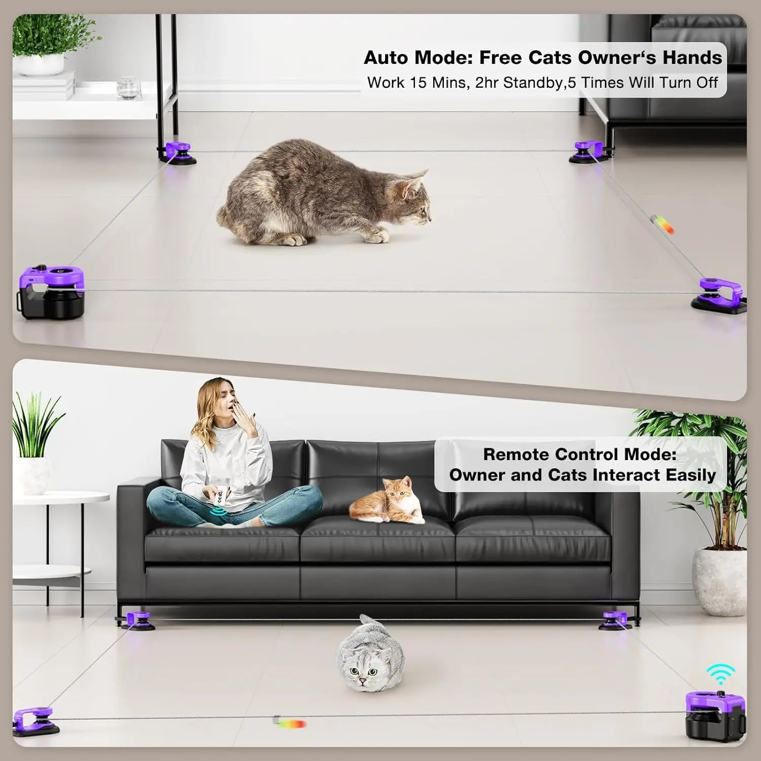 Interactive Cat Treadmill Mouse Toy with Remote Control