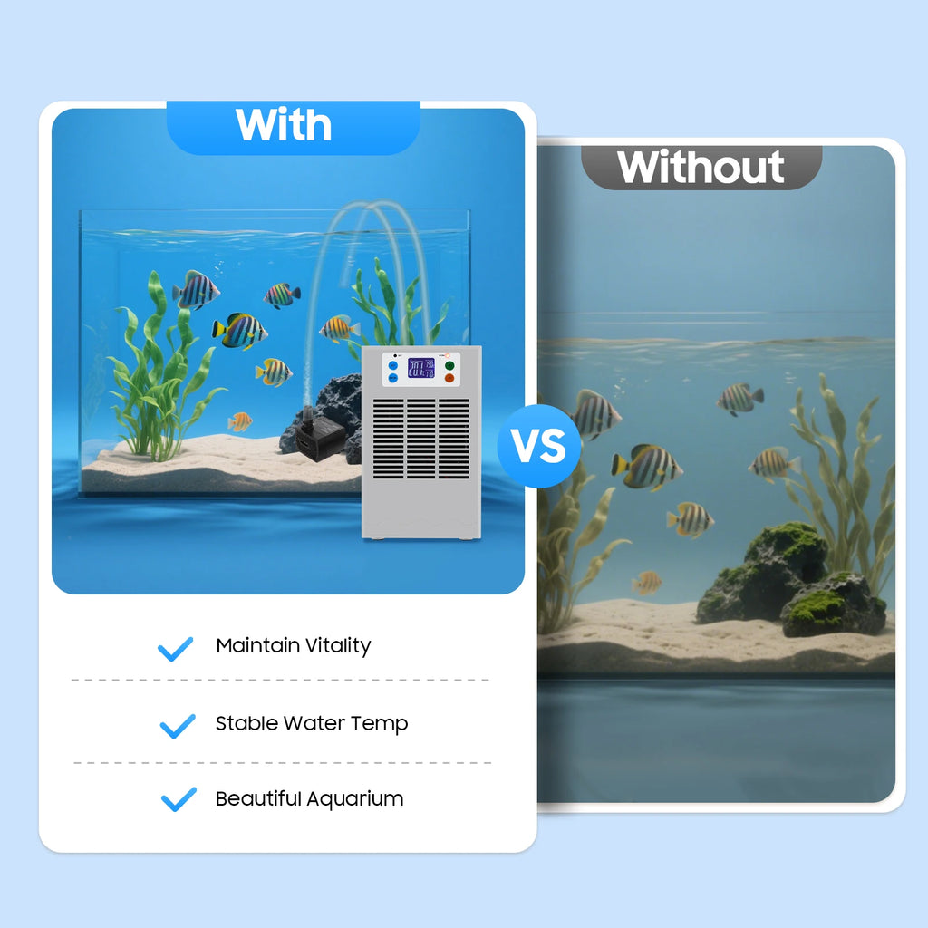100W Fish Tank Cooling Heating Machine 10-40°C Control