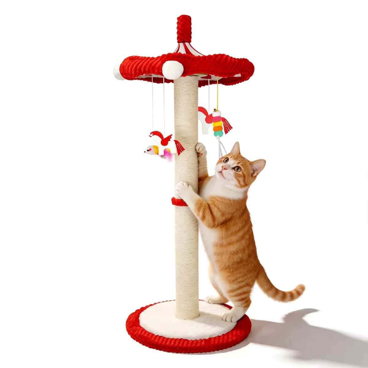 Rotating Interactive Cat Scratching Post