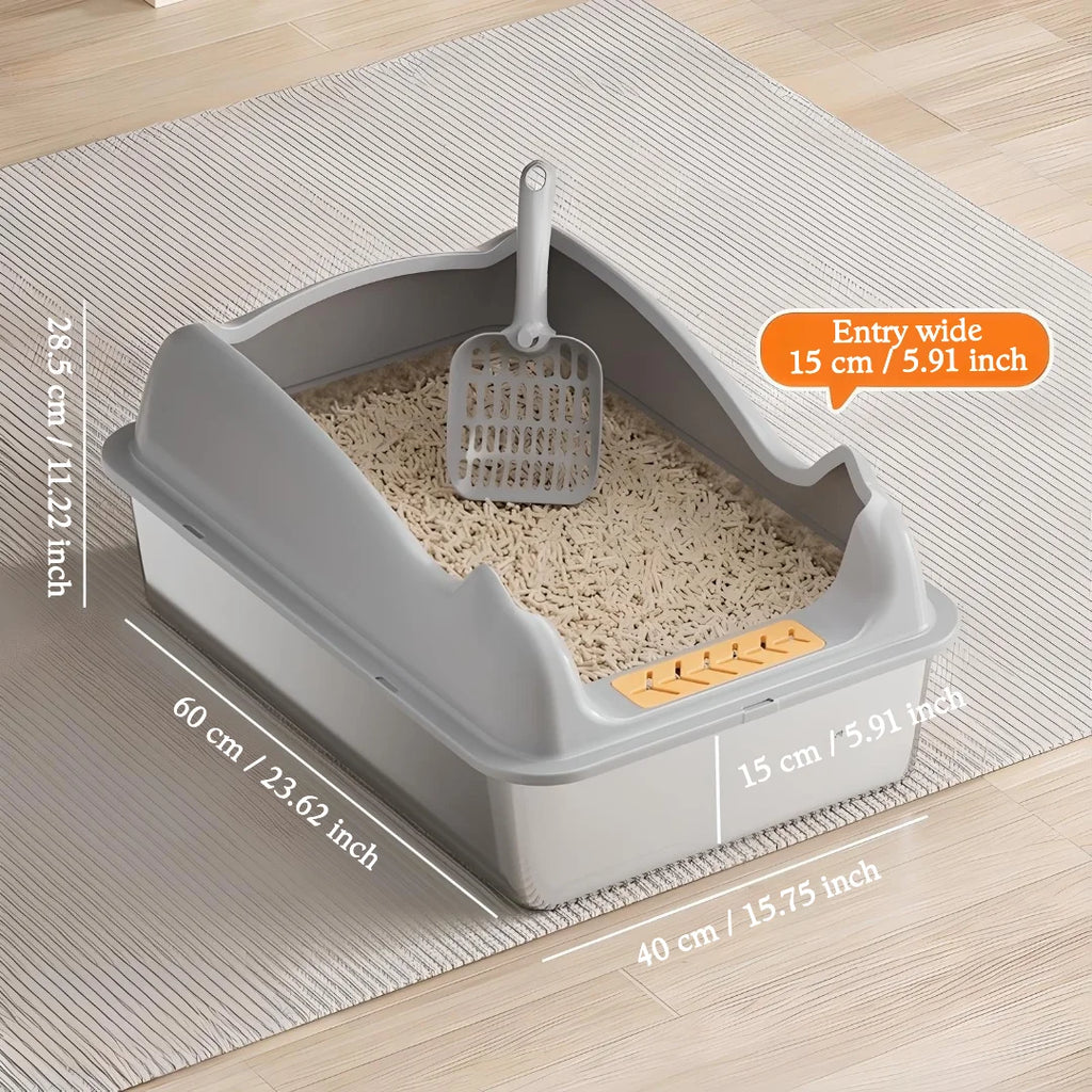 Stainless Steel Cat Litter Box With Lid