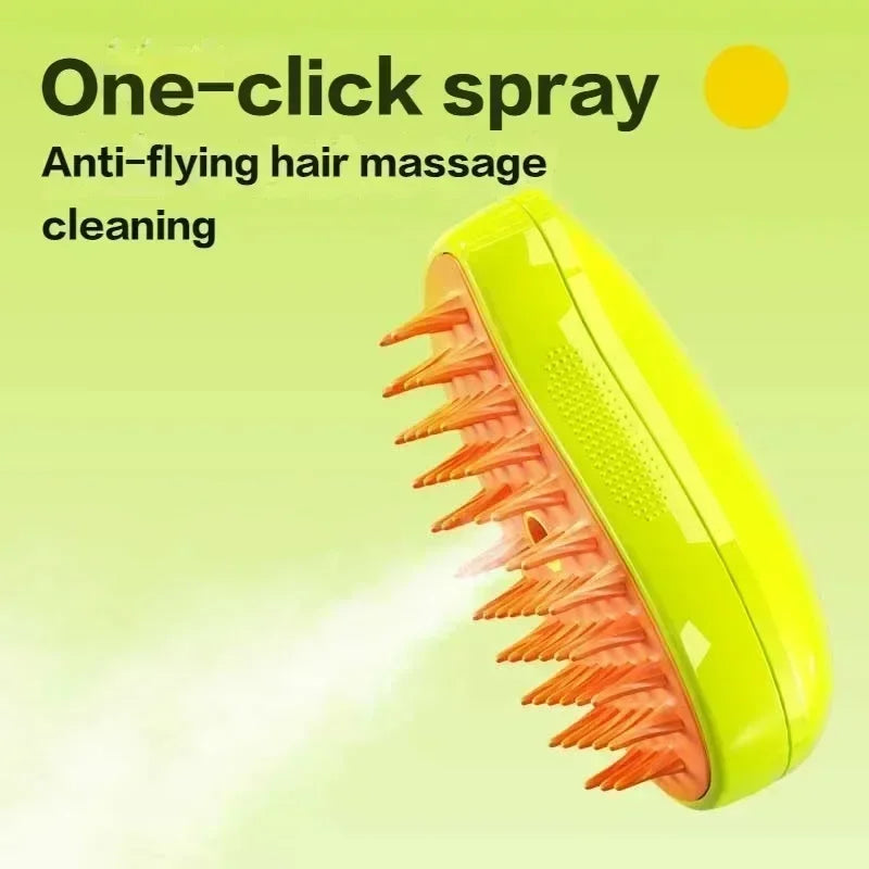 Cat Dog Steam Brush Electric Sprayer for Massage Grooming