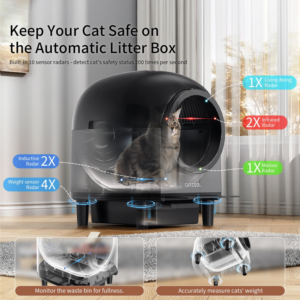 Stylish Self Cleaning Automatic Cat Litter Box