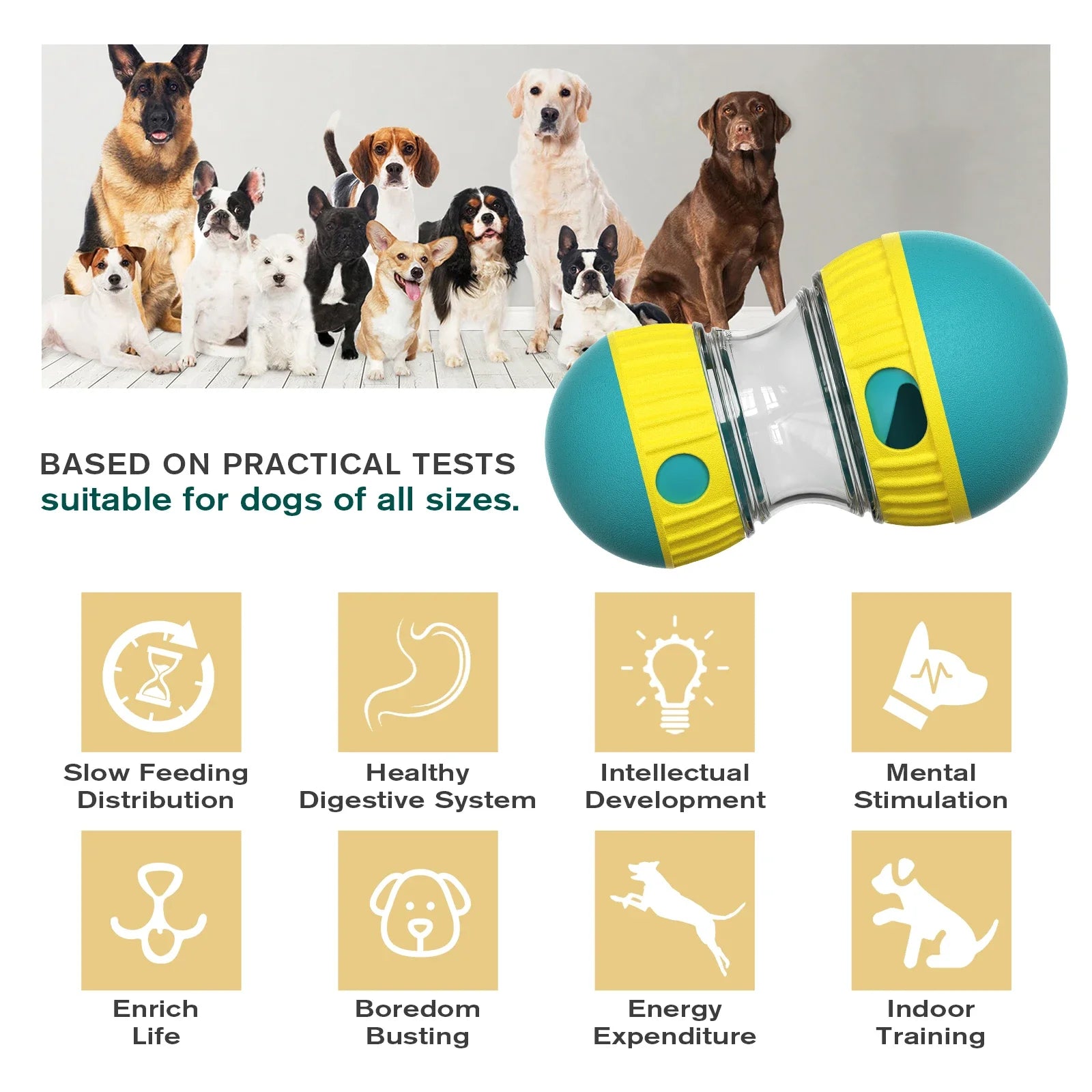 Pet Dog Cat Interactive Slow Feeder Ball