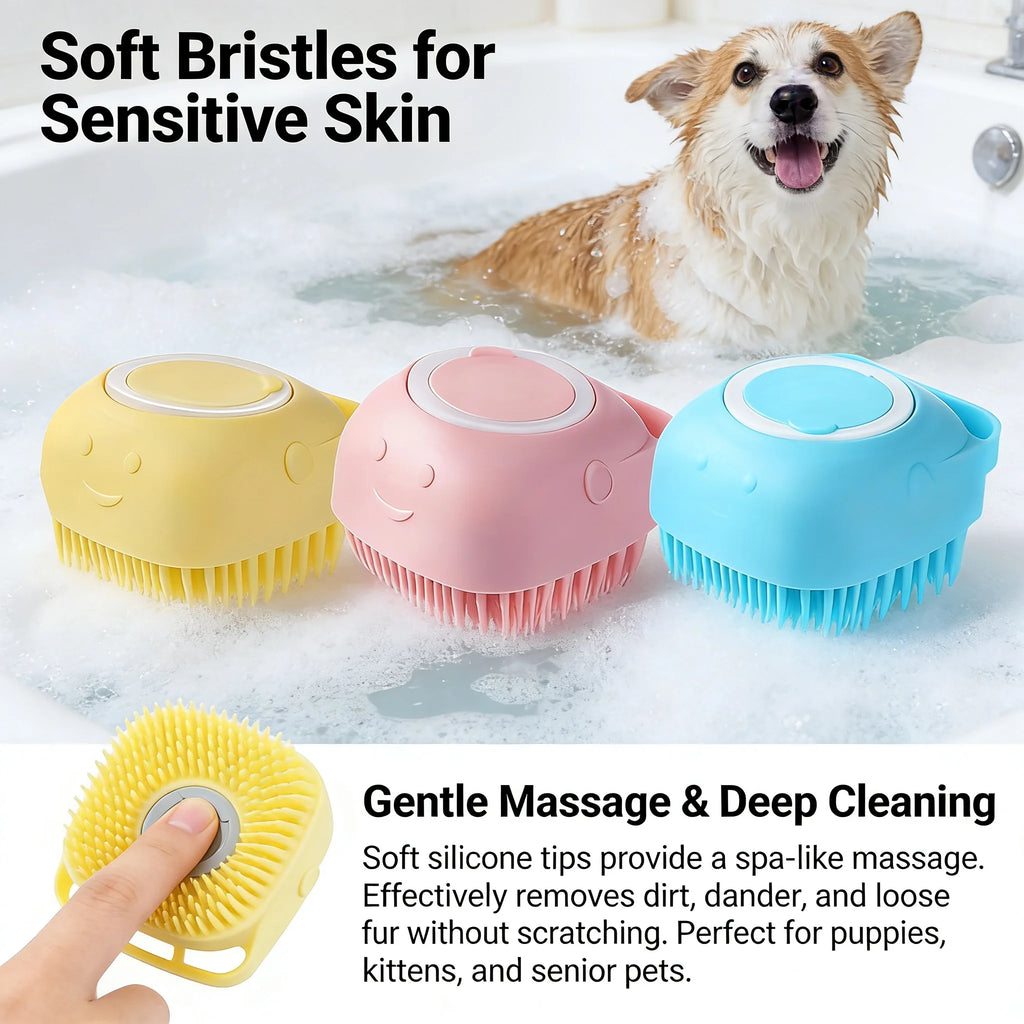 2-In-1 Pet Bath & Massage Brush