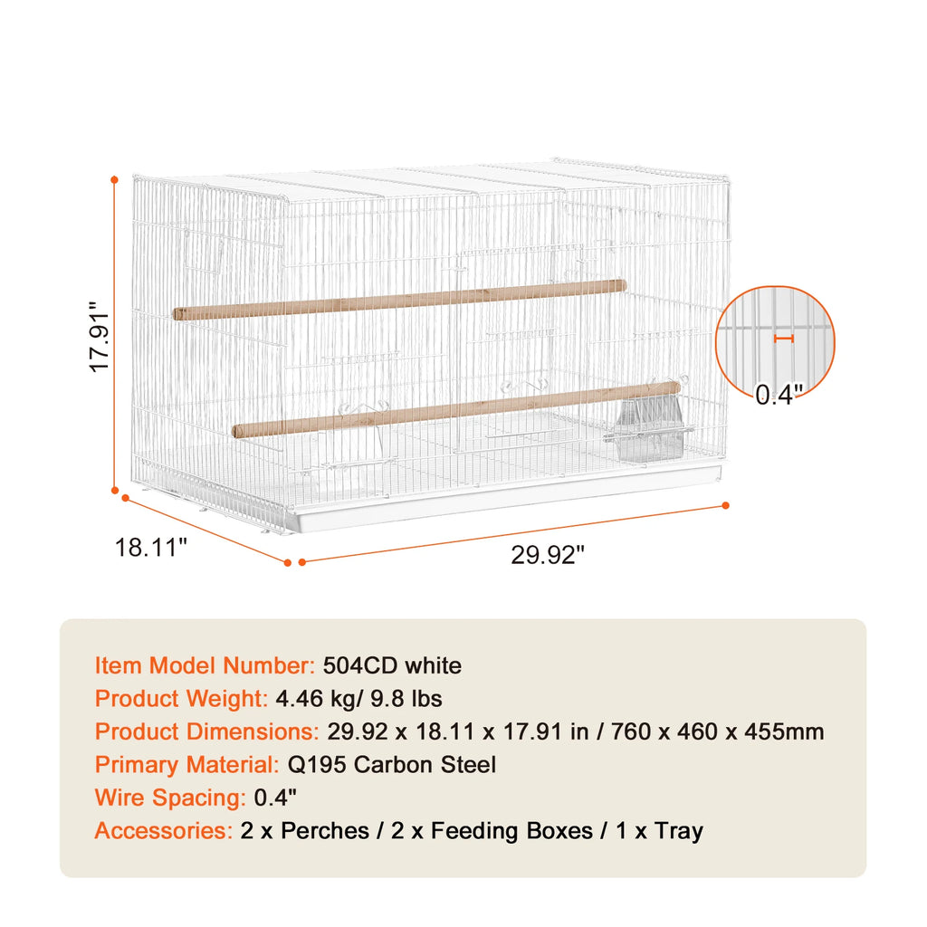 30In Stackable Travel Birdcage with Handle