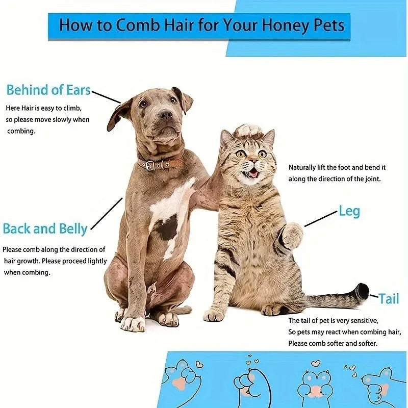 Dual-Use Dog Cat Hair Grooming Brush