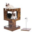 Modern Wood Cat Condo House Bed