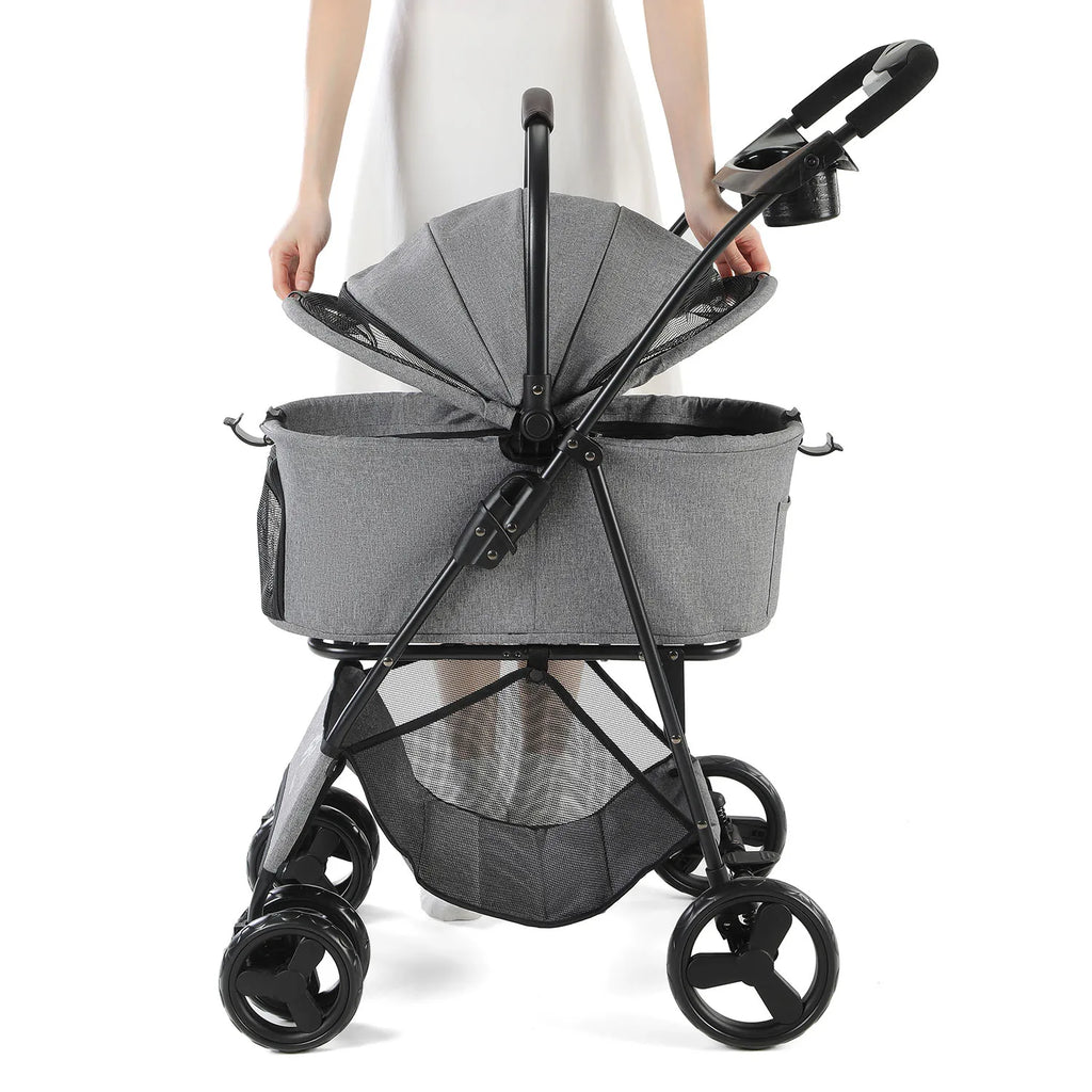 3 in 1 Pet Stroller with Removable Carrier