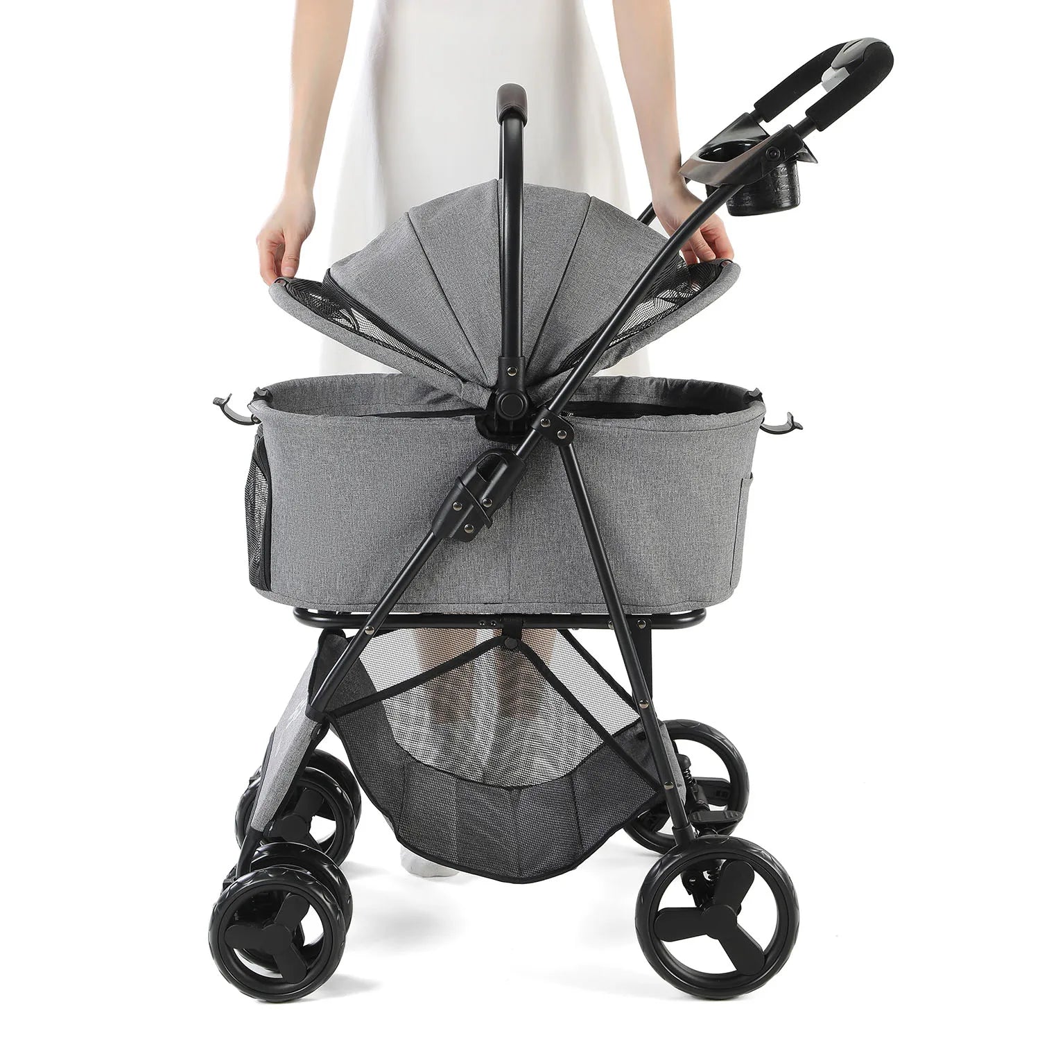 3 in 1 Pet Stroller with Removable Carrier