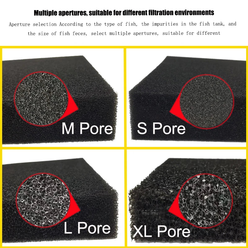 15/25/35/50PPI Sponge Filter Pads for Fish Tanks & Ponds