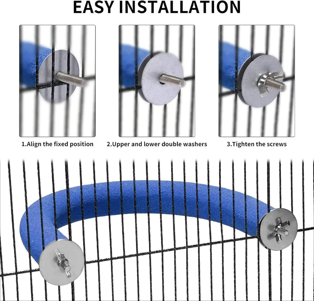 U Shape Parrot Perch Stand Cage Accessory