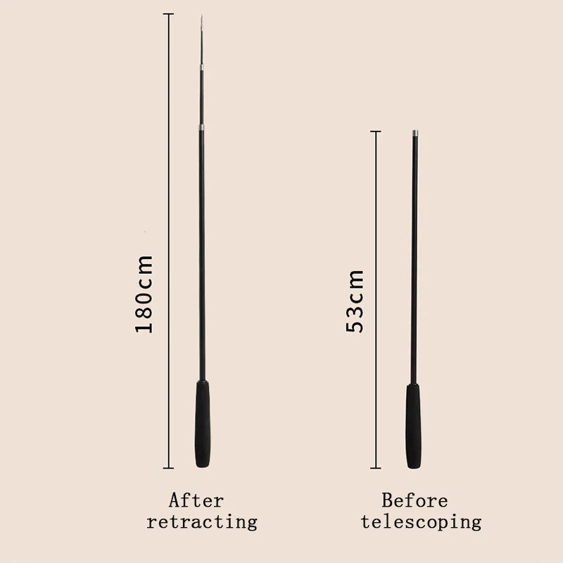 Extended Telescopic Cat Play Stick with Feathers 1.8m