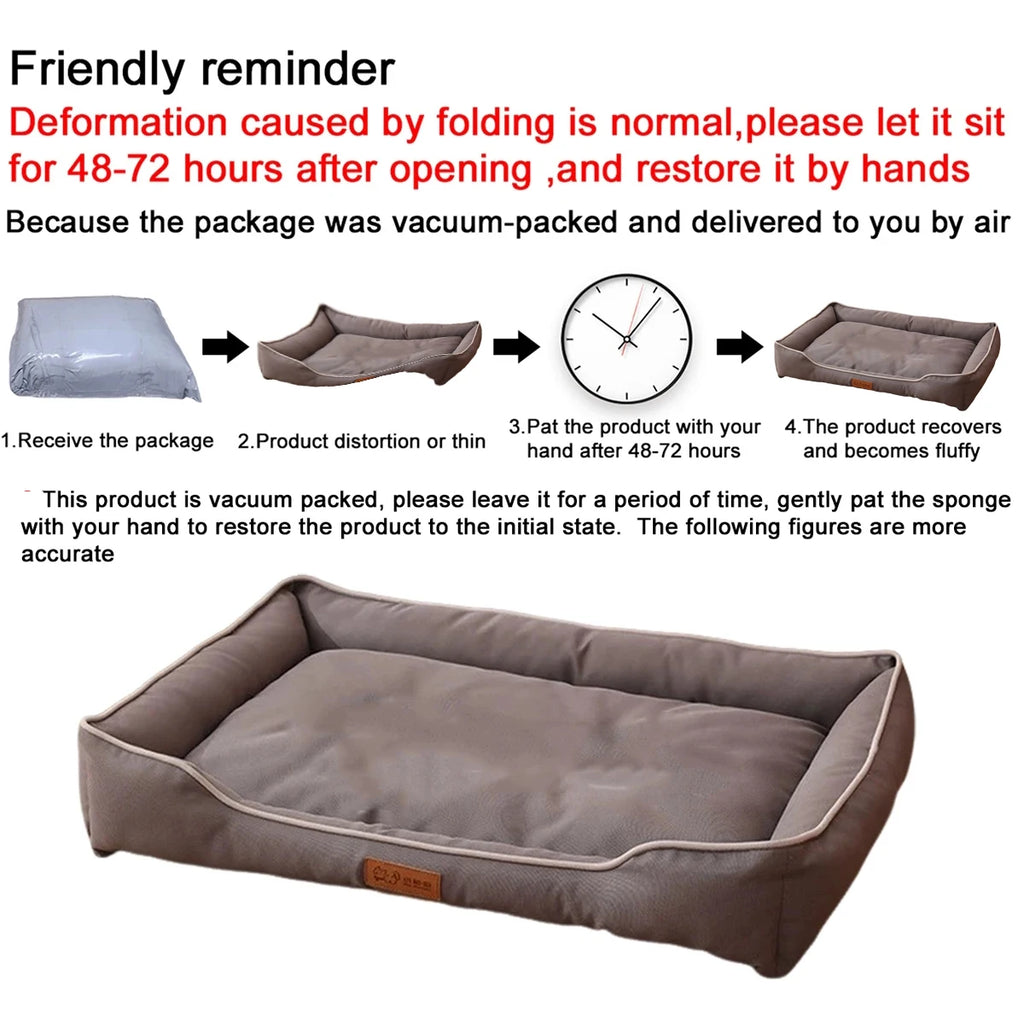 Four Season Rectangle Waterproof Pet Bed