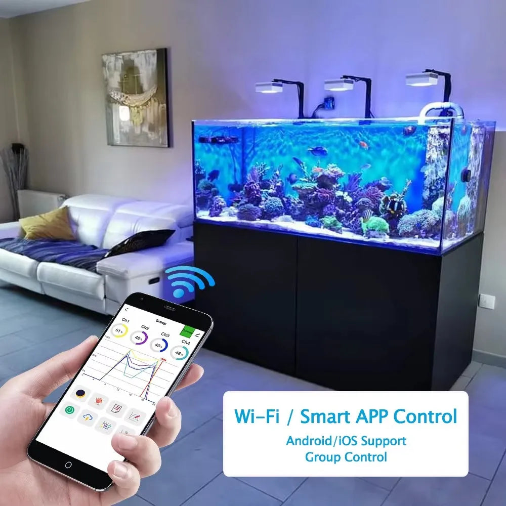 WiFi APP Controlled Full Spectrum Aquarium Reef Light