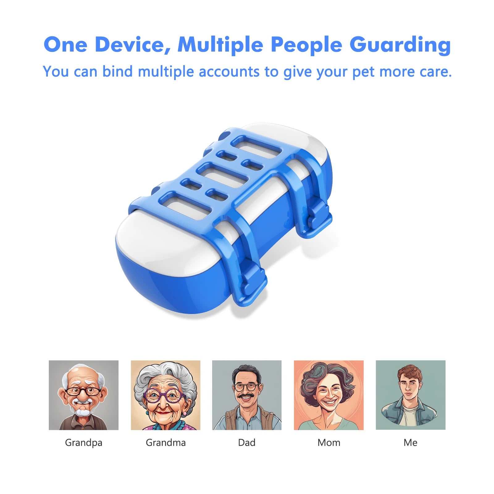 GPS Pet Tracker for Dogs Cats Built-in IoT Sim