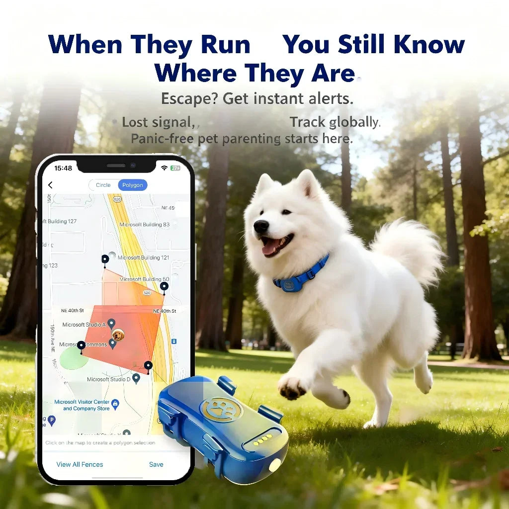 GPS Pet Tracker for Dogs Cats Built-in IoT Sim