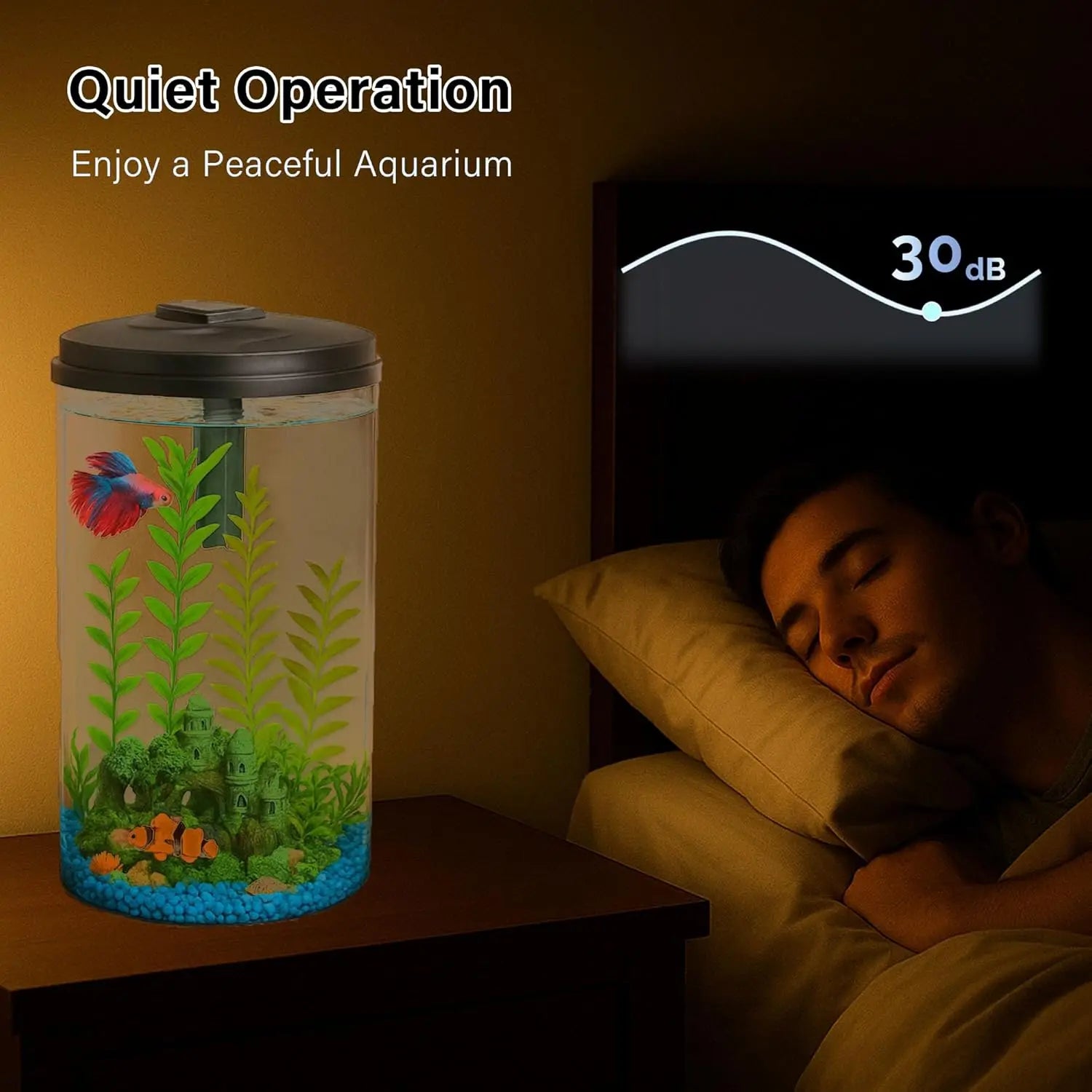 6-Gallon 360-Degree Aquarium Kit for Tropical Fish