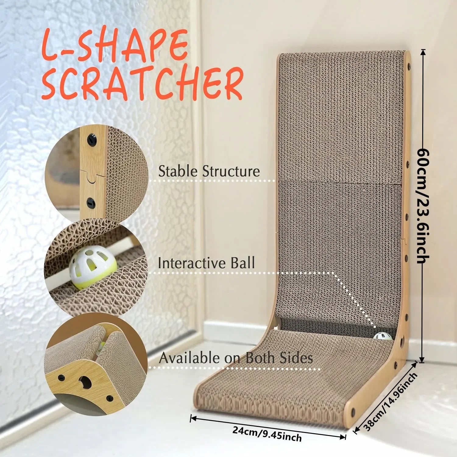 2pcs/6pcs L-Shape Cat Scratching Post
