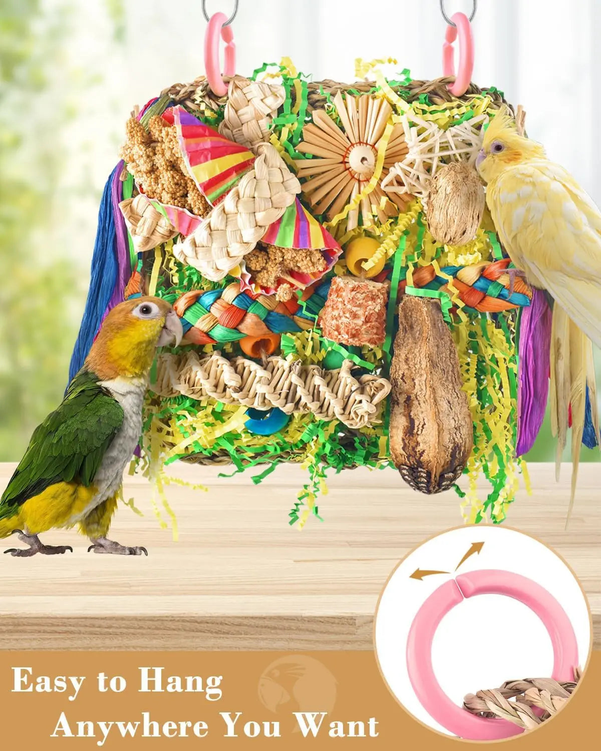 Bird Toys for Parrots Foraging Swing Mat