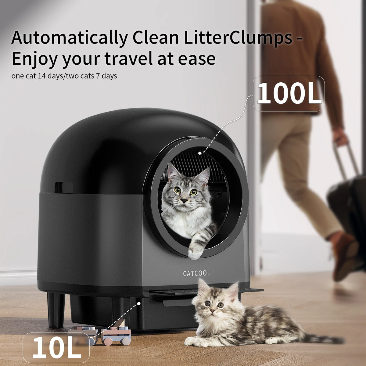 Stylish Self Cleaning Automatic Cat Litter Box