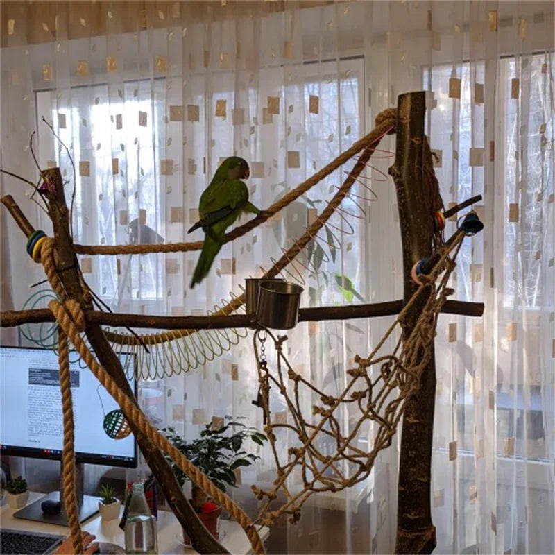 Bird Climbing Net Swing Rope 15.75 x 15.75 in