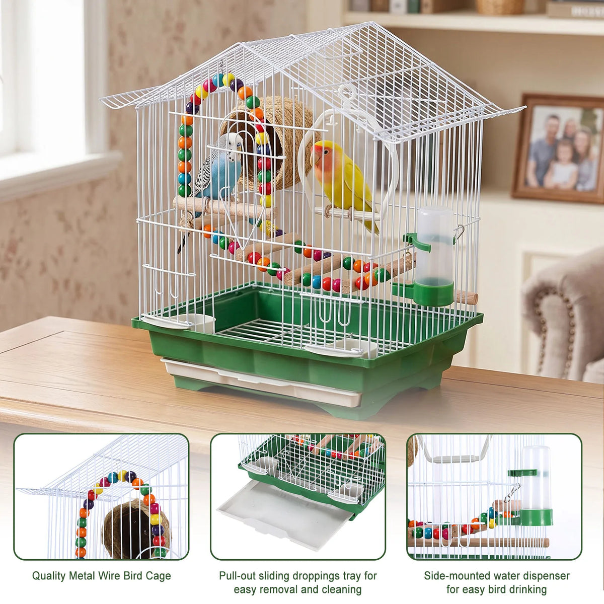 Small Bird Travel Cage with Perch